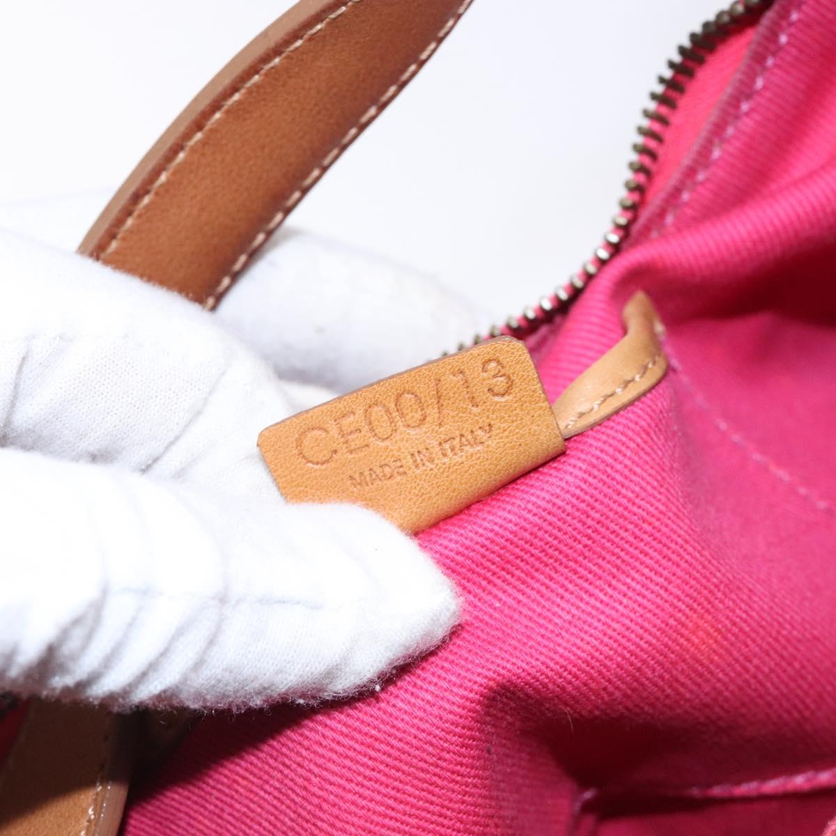 CELINE C Macadam Canvas Hand Bag Pink Auth yk18794