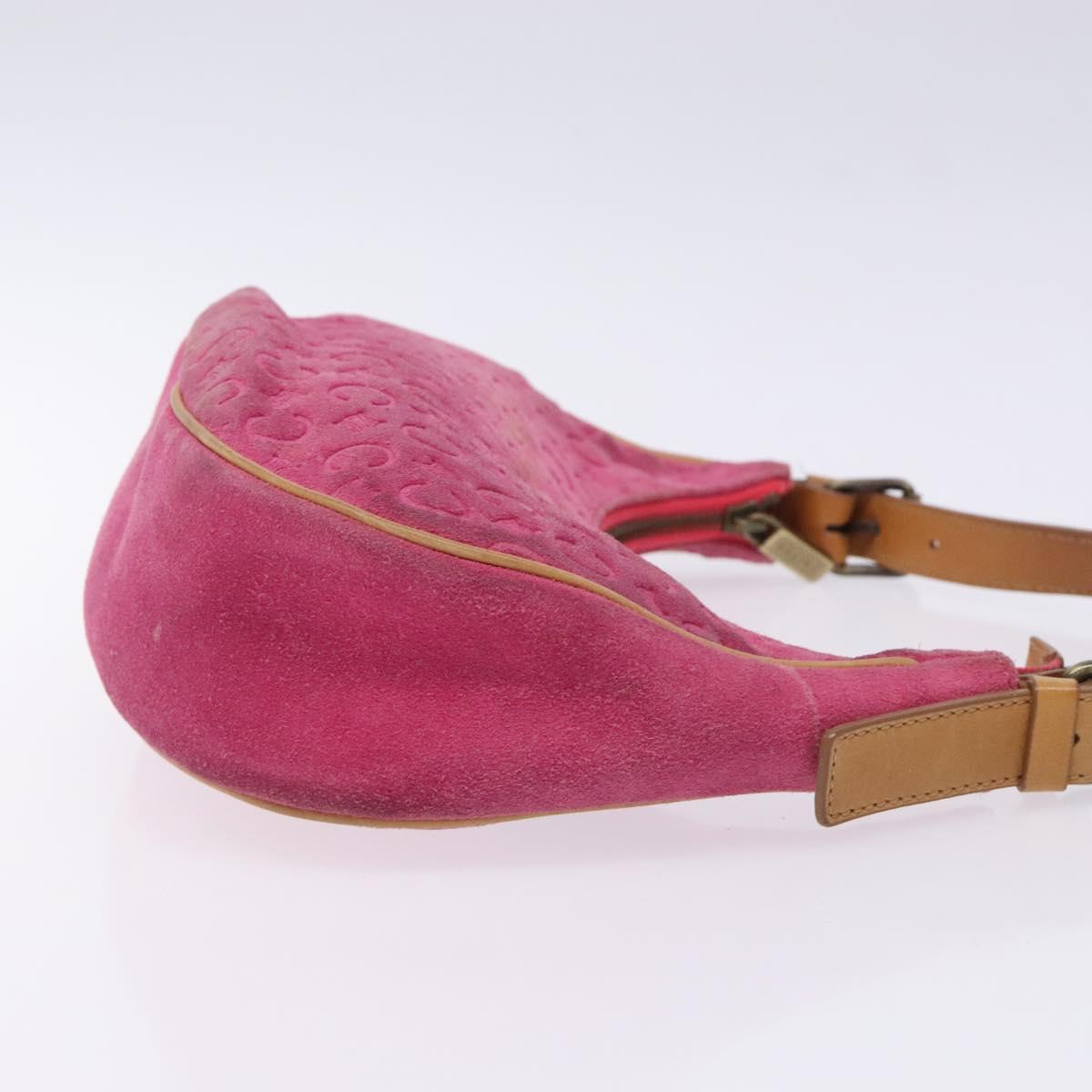 CELINE C Macadam Canvas Hand Bag Pink Auth yk18794