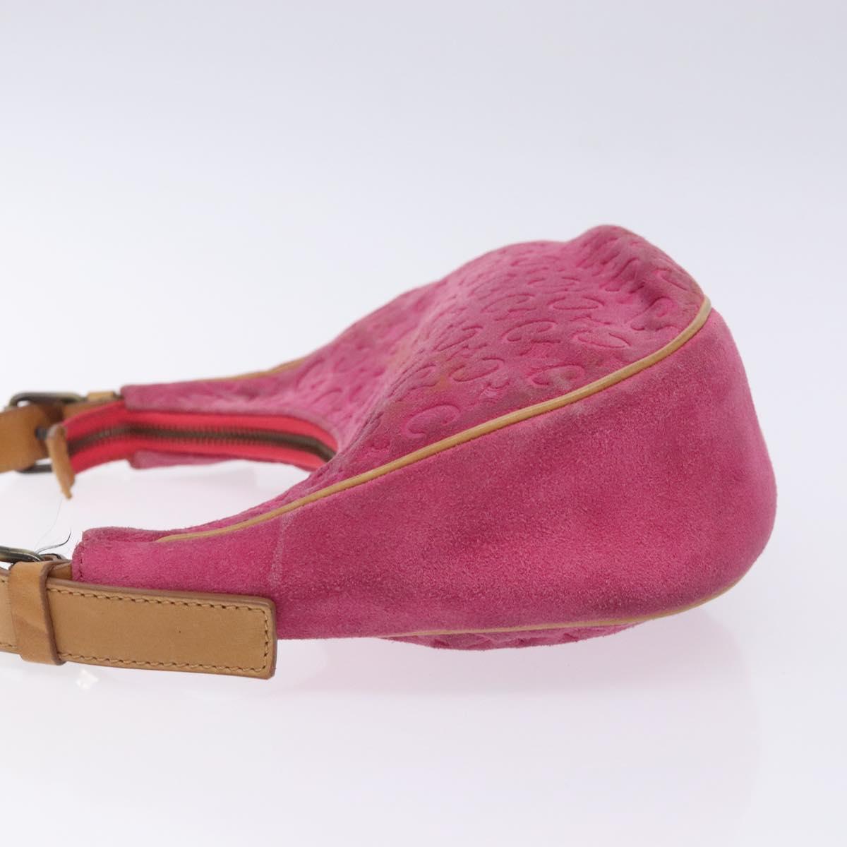 CELINE C Macadam Canvas Hand Bag Pink Auth yk18794