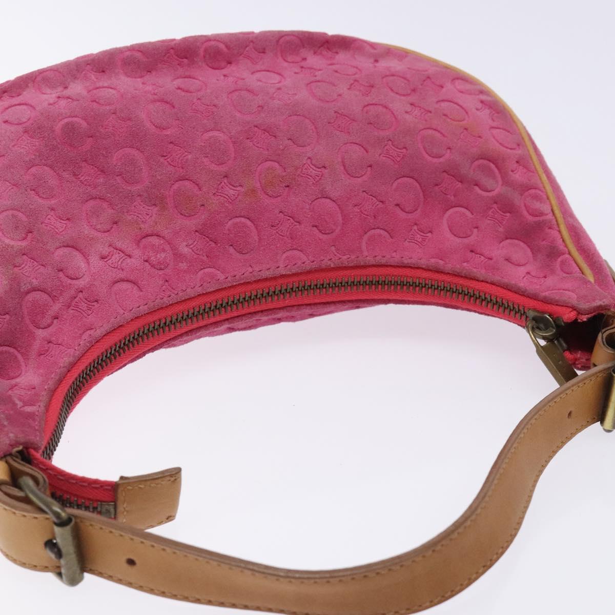 CELINE C Macadam Canvas Hand Bag Pink Auth yk18794