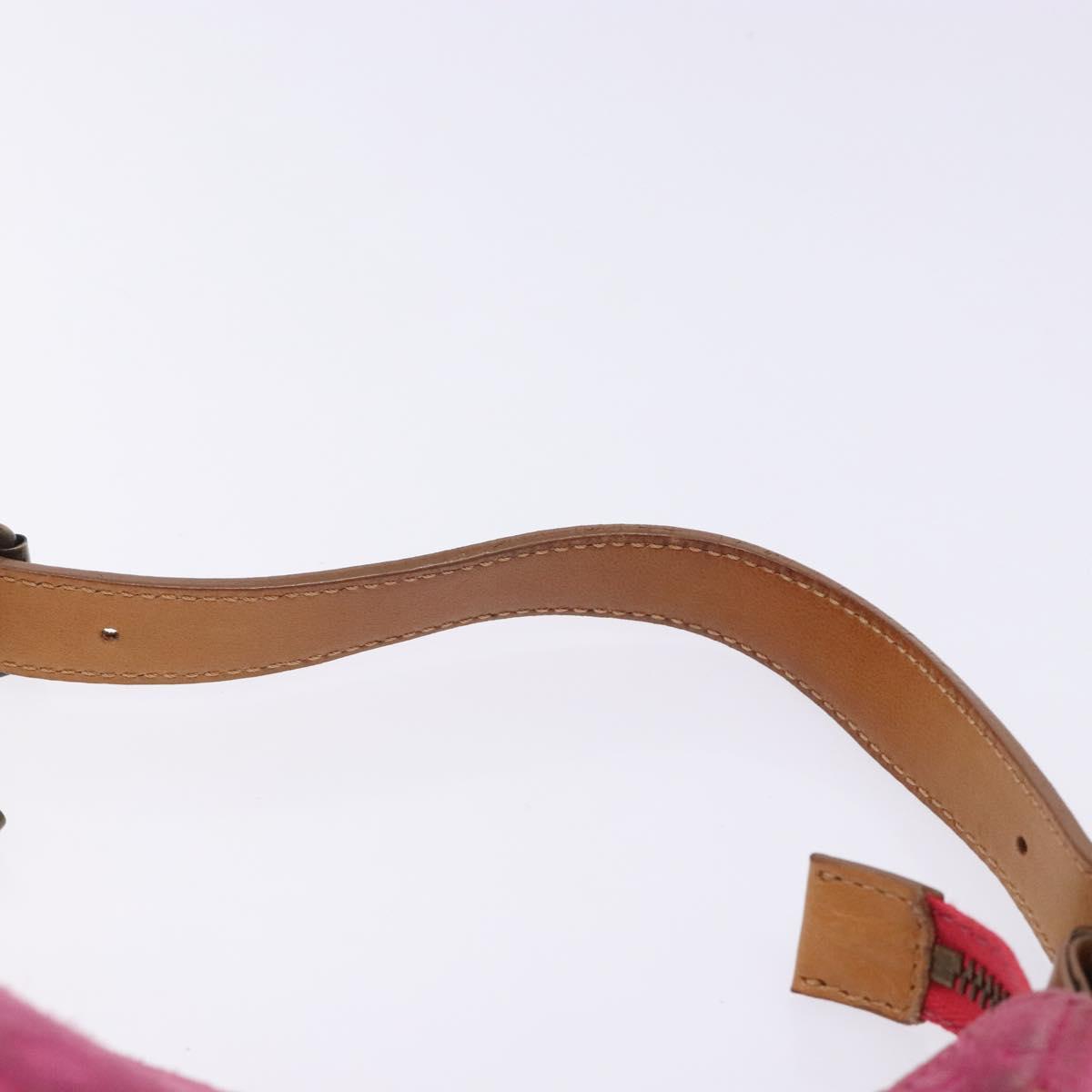 CELINE C Macadam Canvas Hand Bag Pink Auth yk18794