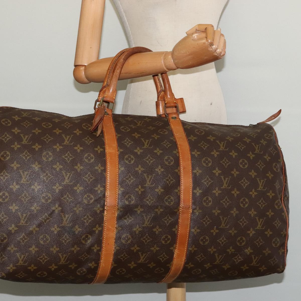 LOUIS VUITTON Monogram Keepall 60 Boston Bag Vintage M41422 LV Auth yk18797