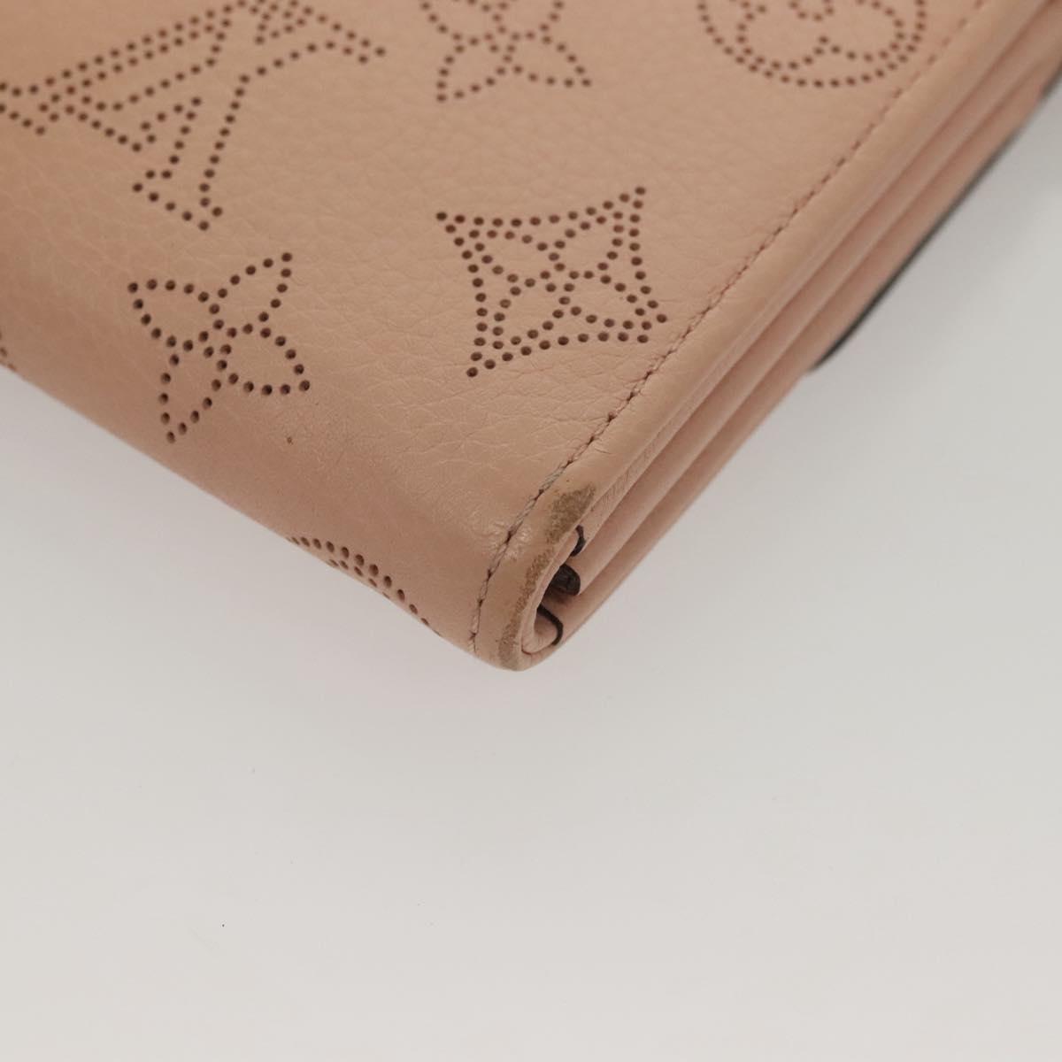 LOUIS VUITTON Mahina Portefeuille Iris Long Wallet Pink M60145 LV Auth yk18803