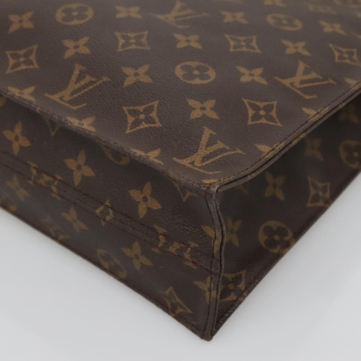 LOUIS VUITTON Monogram Sac Plat Hand Bag M51140 LV Auth yk18804