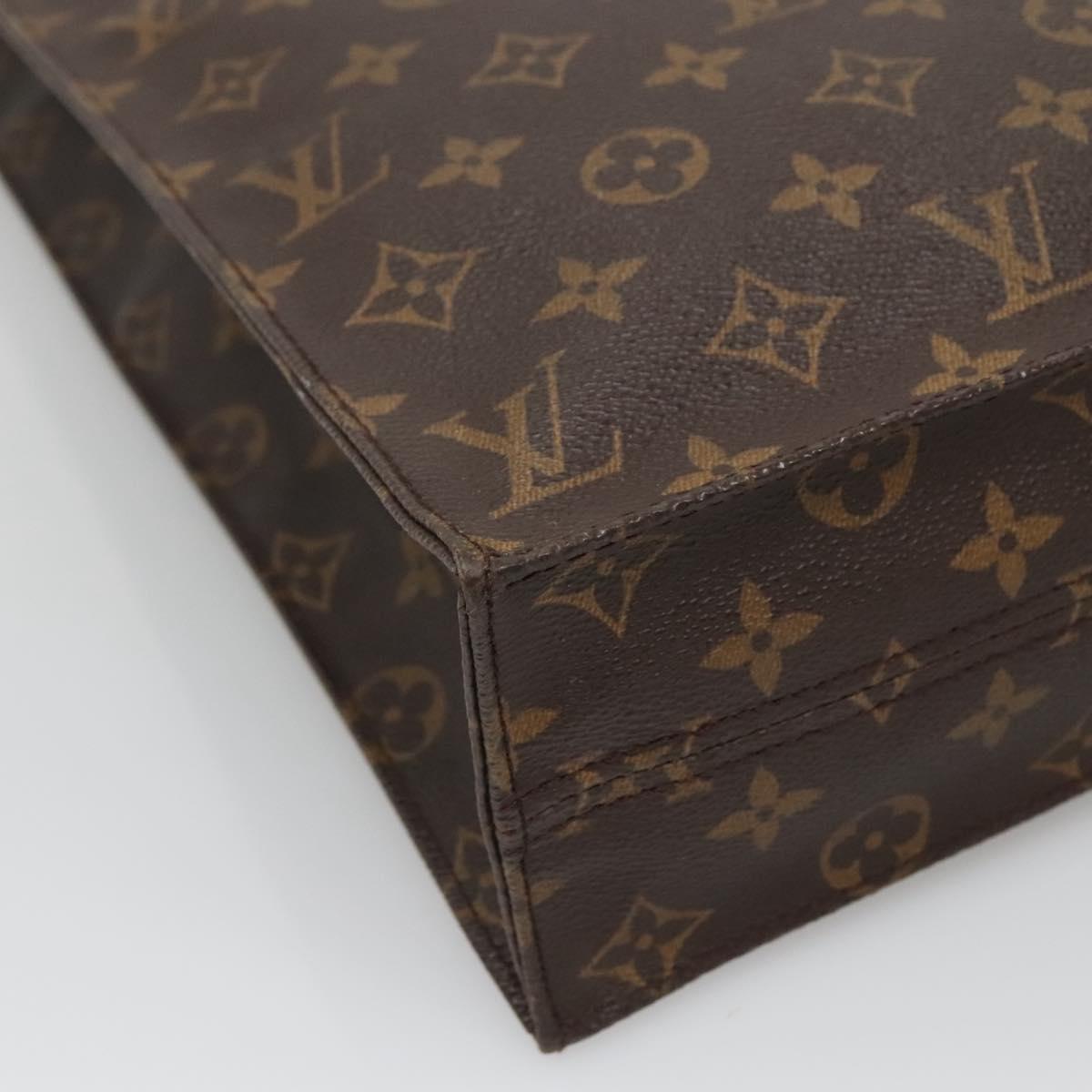 LOUIS VUITTON Monogram Sac Plat Hand Bag M51140 LV Auth yk18804