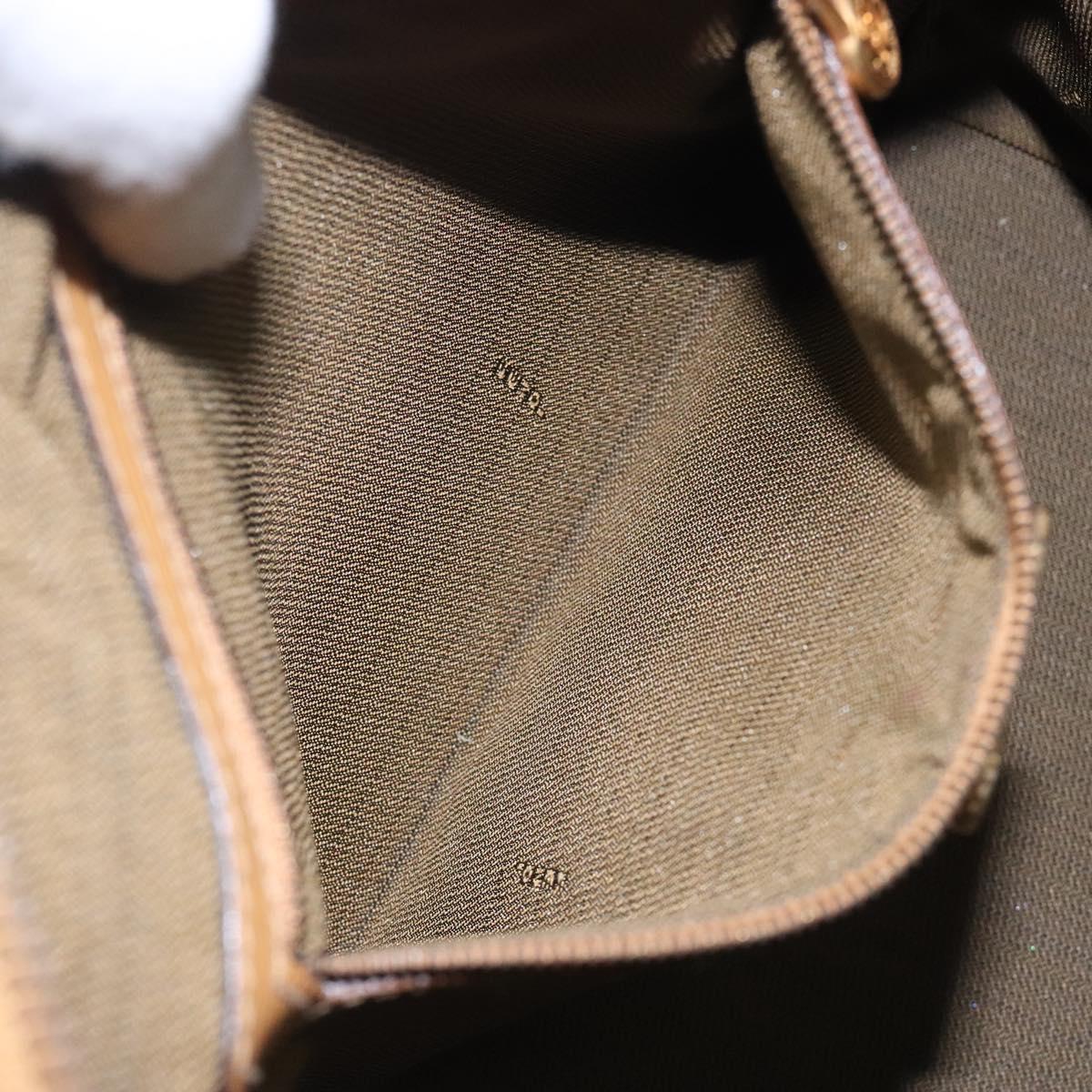FENDI Zucca Canvas Hand Bag Black Brown Auth yk18810
