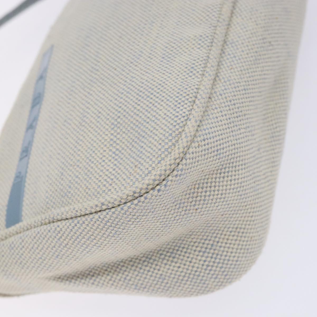 PRADA Sports Accessory Pouch Canvas Blue Silver Auth yk18833