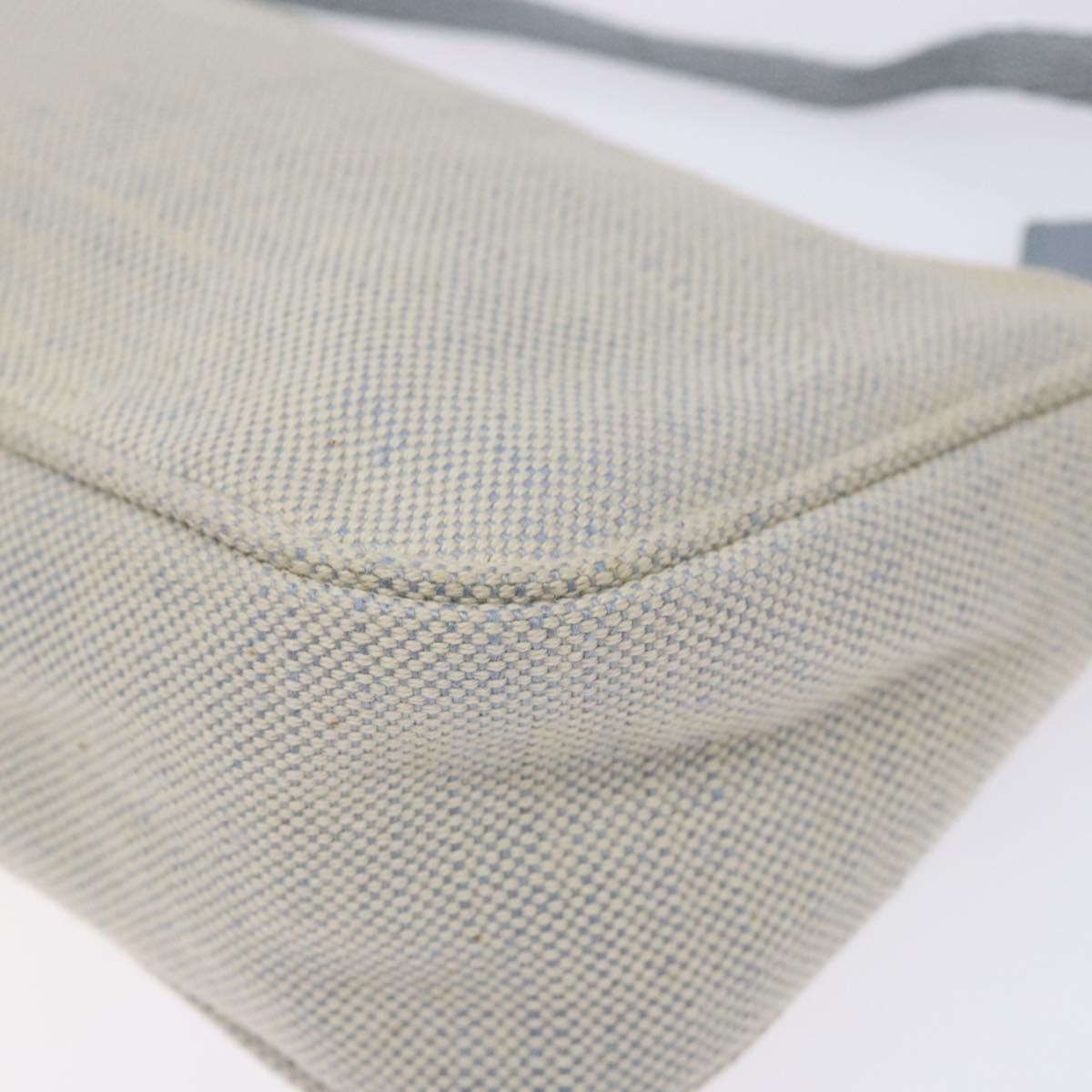 PRADA Sports Accessory Pouch Canvas Blue Silver Auth yk18833