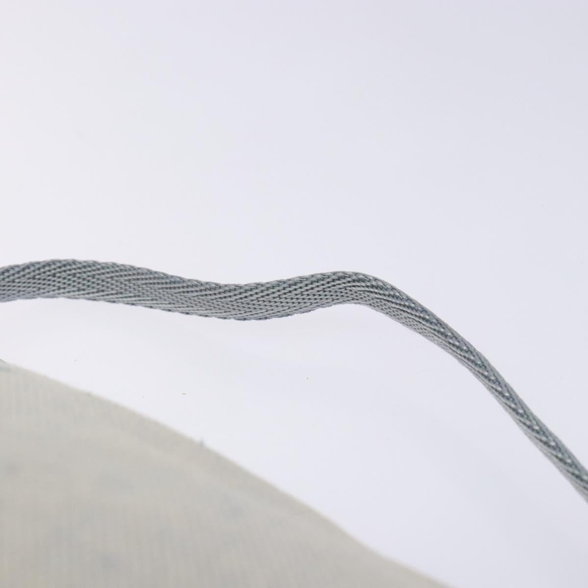 PRADA Sports Accessory Pouch Canvas Blue Silver Auth yk18833