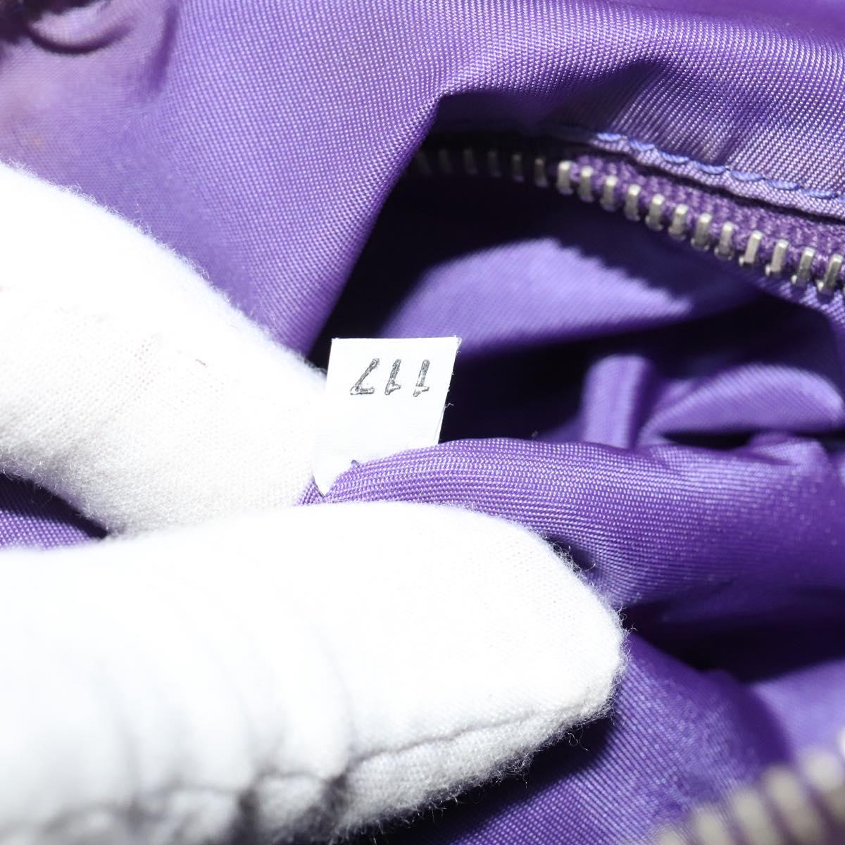 PRADA Shoulder Bag Nylon Purple Silver Auth yk18838