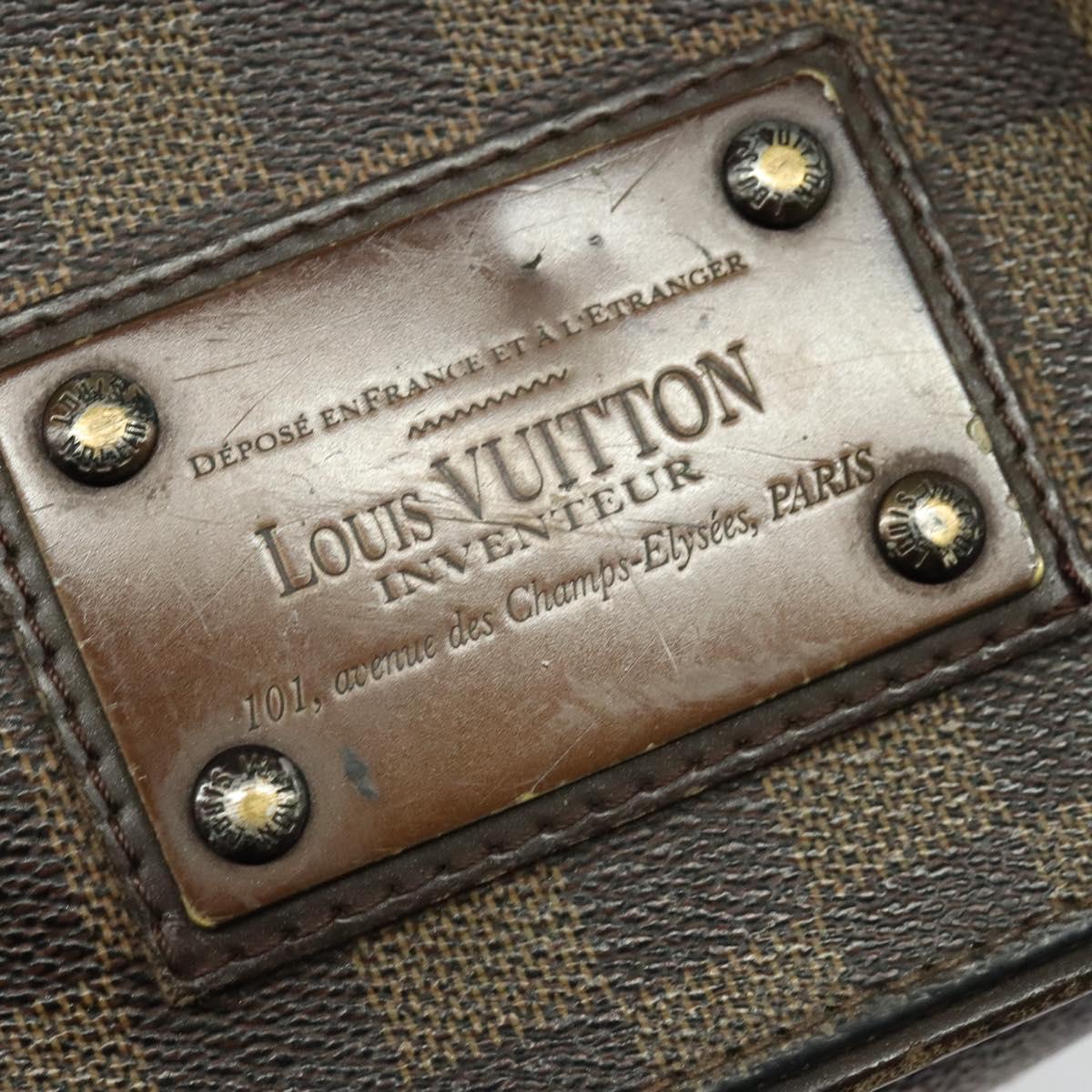 LOUIS VUITTON Damier Ebene Brooklyn PM Shoulder Bag N51210 LV Auth yk18854