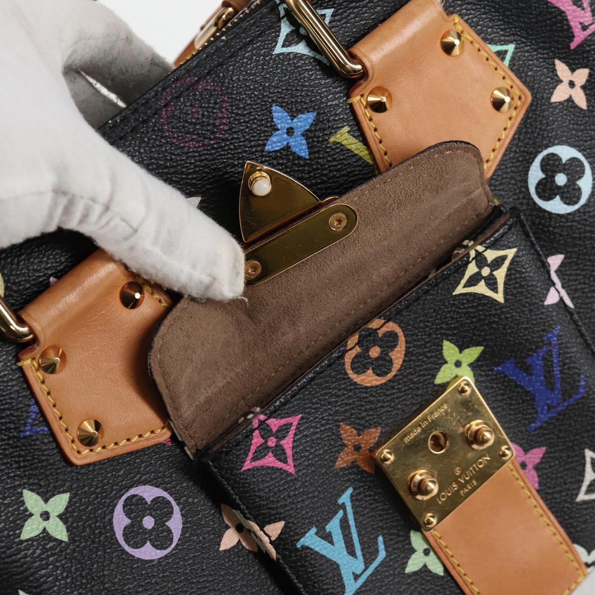 LOUIS VUITTON Monogram Multicolor Speedy 30 Hand Bag Black M92642 Auth yk18882V