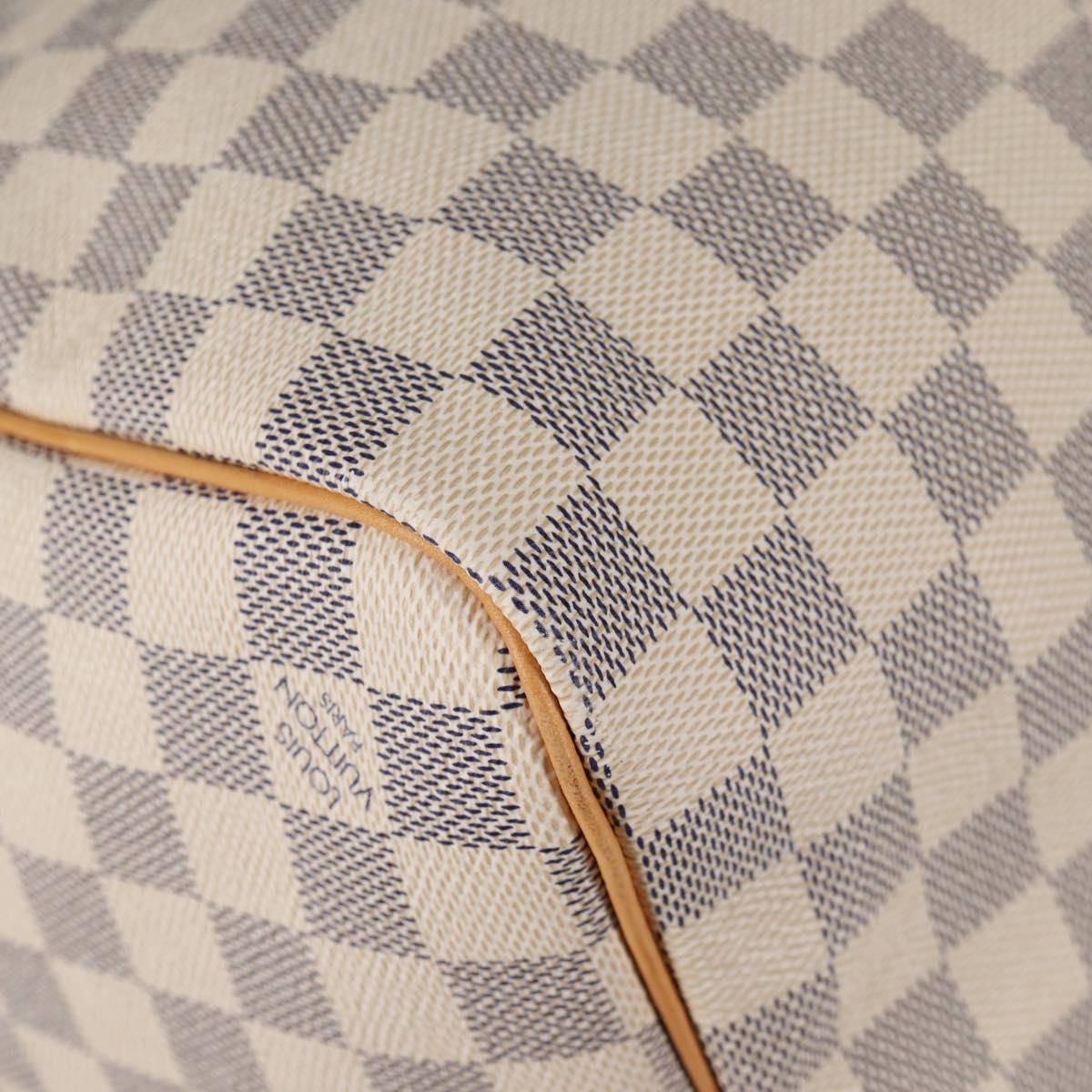 LOUIS VUITTON Damier Azur Keepall 50 Boston Bag N41430 LV Auth yk18884V