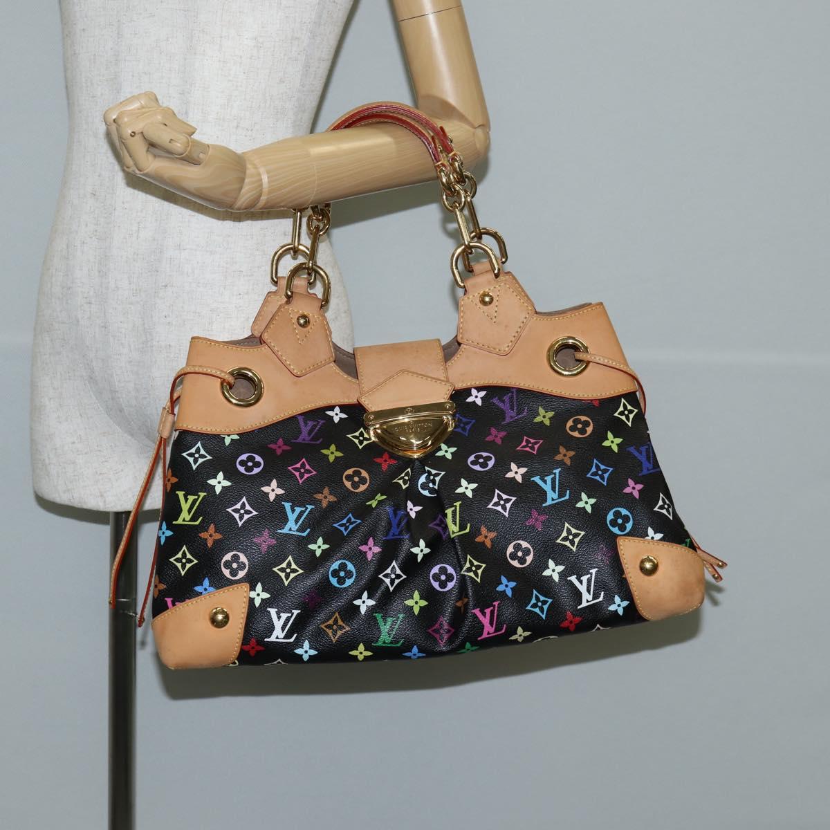 LOUIS VUITTON Monogram Multicolor Ursula Tote Bag Black M40124 LV Auth yk18891V