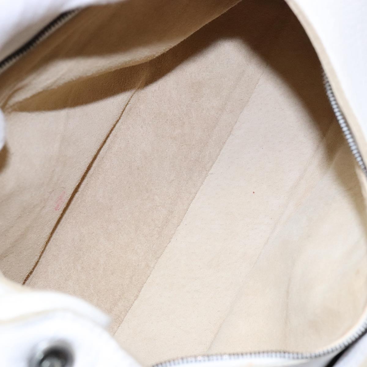 BOTTEGA VENETA Shoulder Bag Leather White Auth yk18912