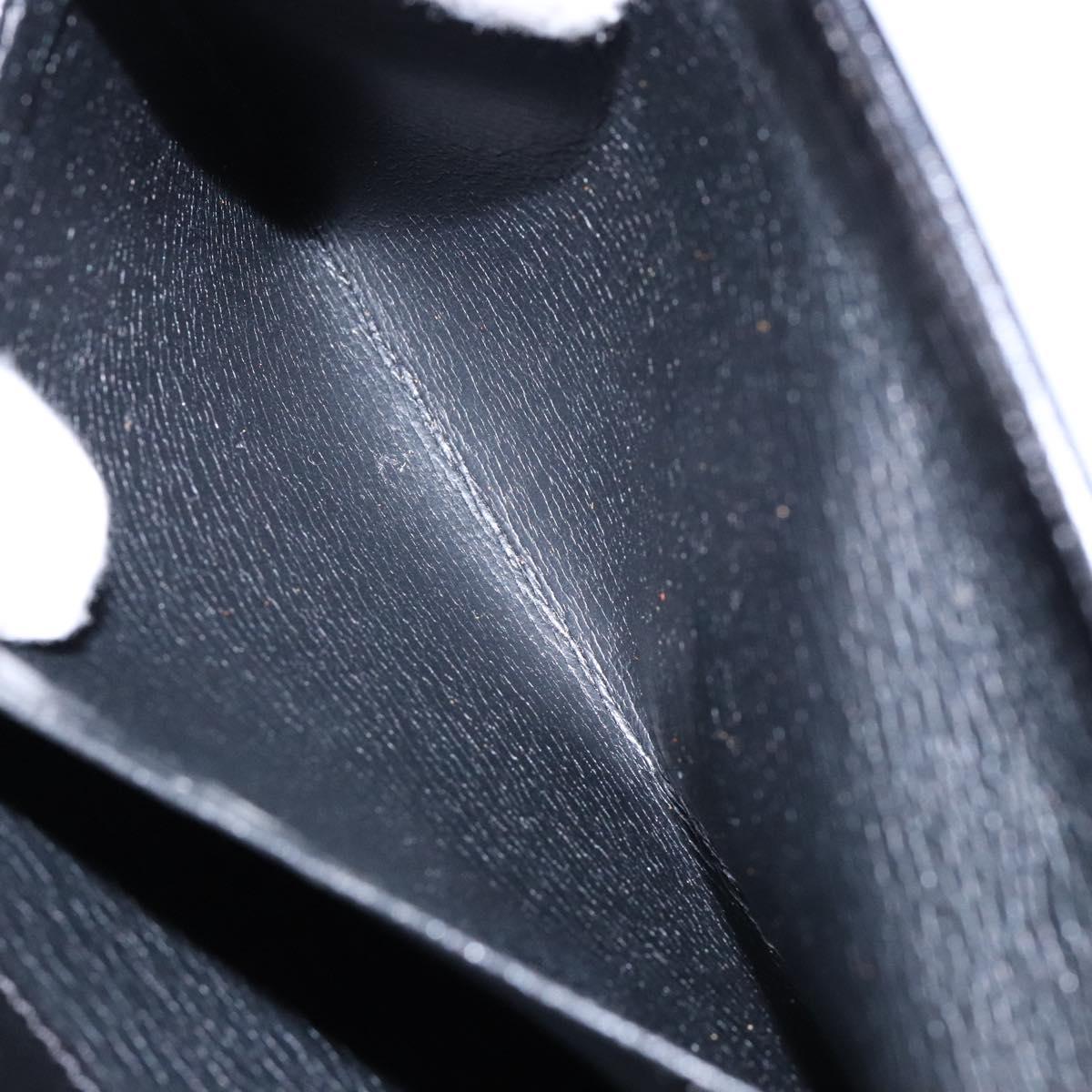 Christian Dior Shoulder Bag Leather Black Gold Auth yk18937