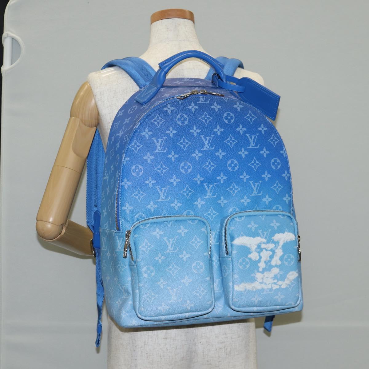 LOUIS VUITTON Monogram Clouds Multi Pocket Backpack Blue M45441 Auth yk18948M