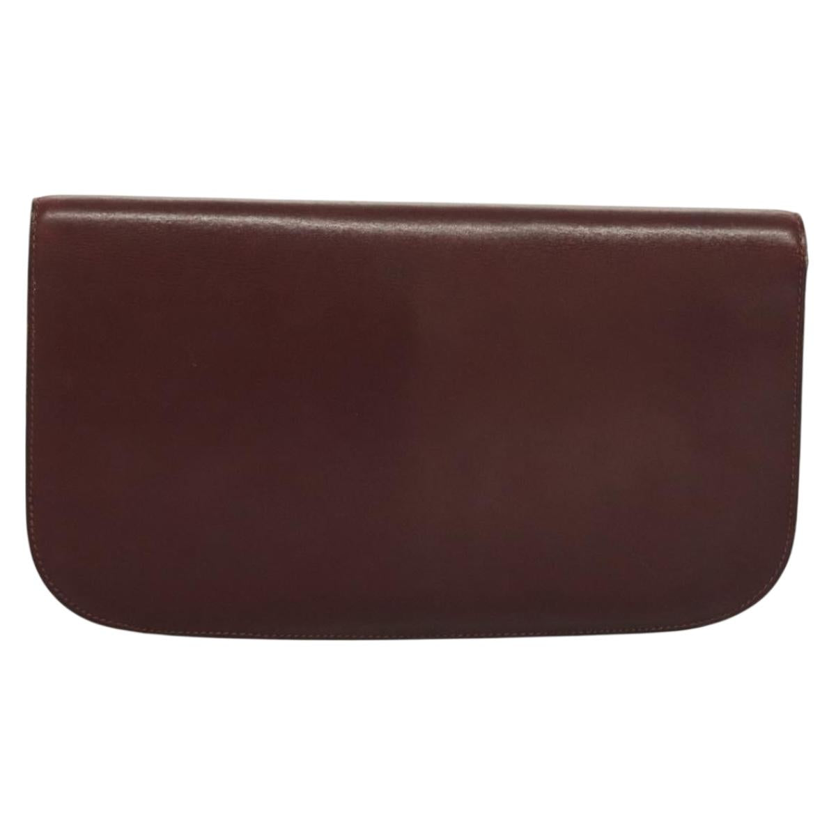 CELINE Macadam Canvas Pouch Clutch Bag 2Set Brown Auth yk18950