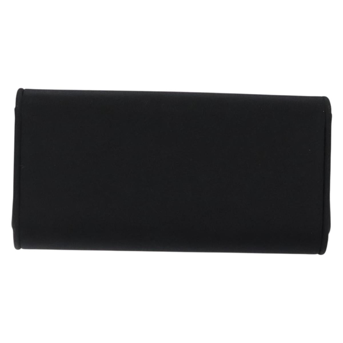 GUCCI Clutch Bag Canvas Black Gold Auth yk18984