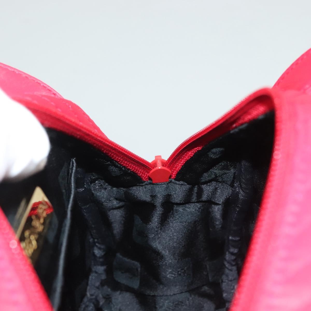 SAINT LAURENT Hand Bag Nylon Red Auth yk18999