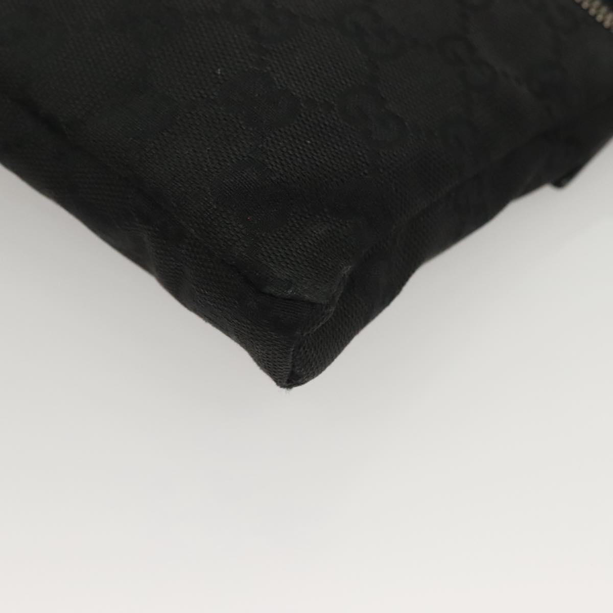GUCCI GG Canvas Waist bag Black Silver 28566 Auth yk19002