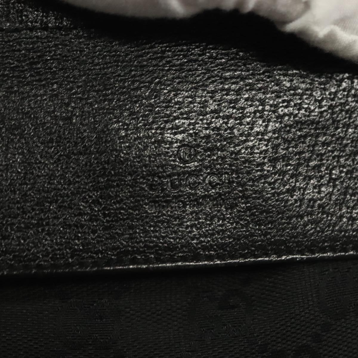 GUCCI GG Canvas Waist bag Black Silver 28566 Auth yk19002