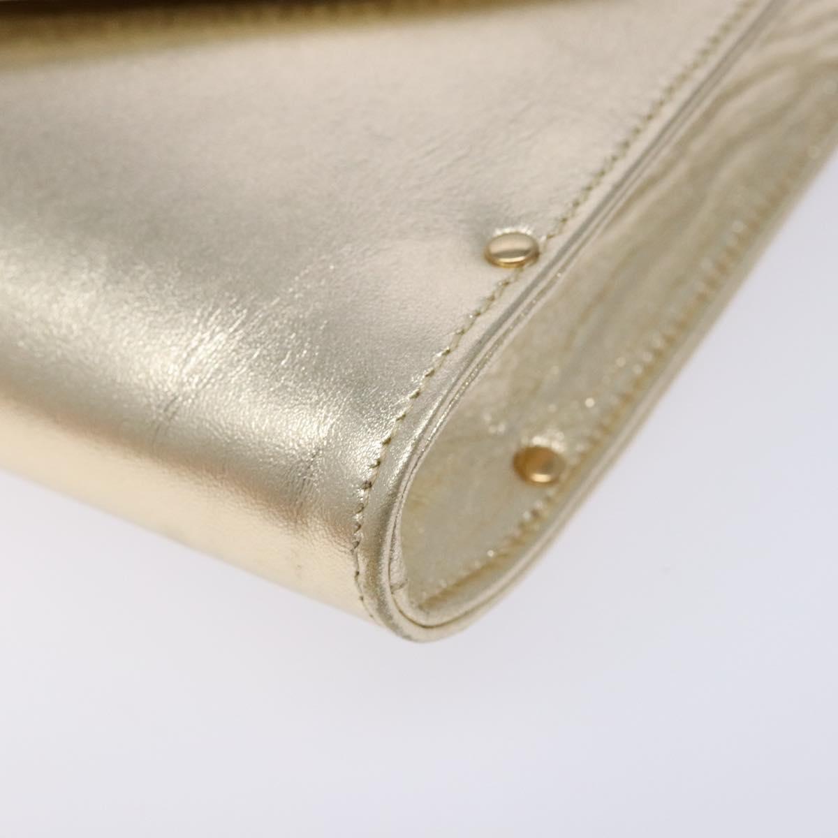 Salvatore Ferragamo Gancini Shoulder Bag Leather Gold Tone Auth yk19023