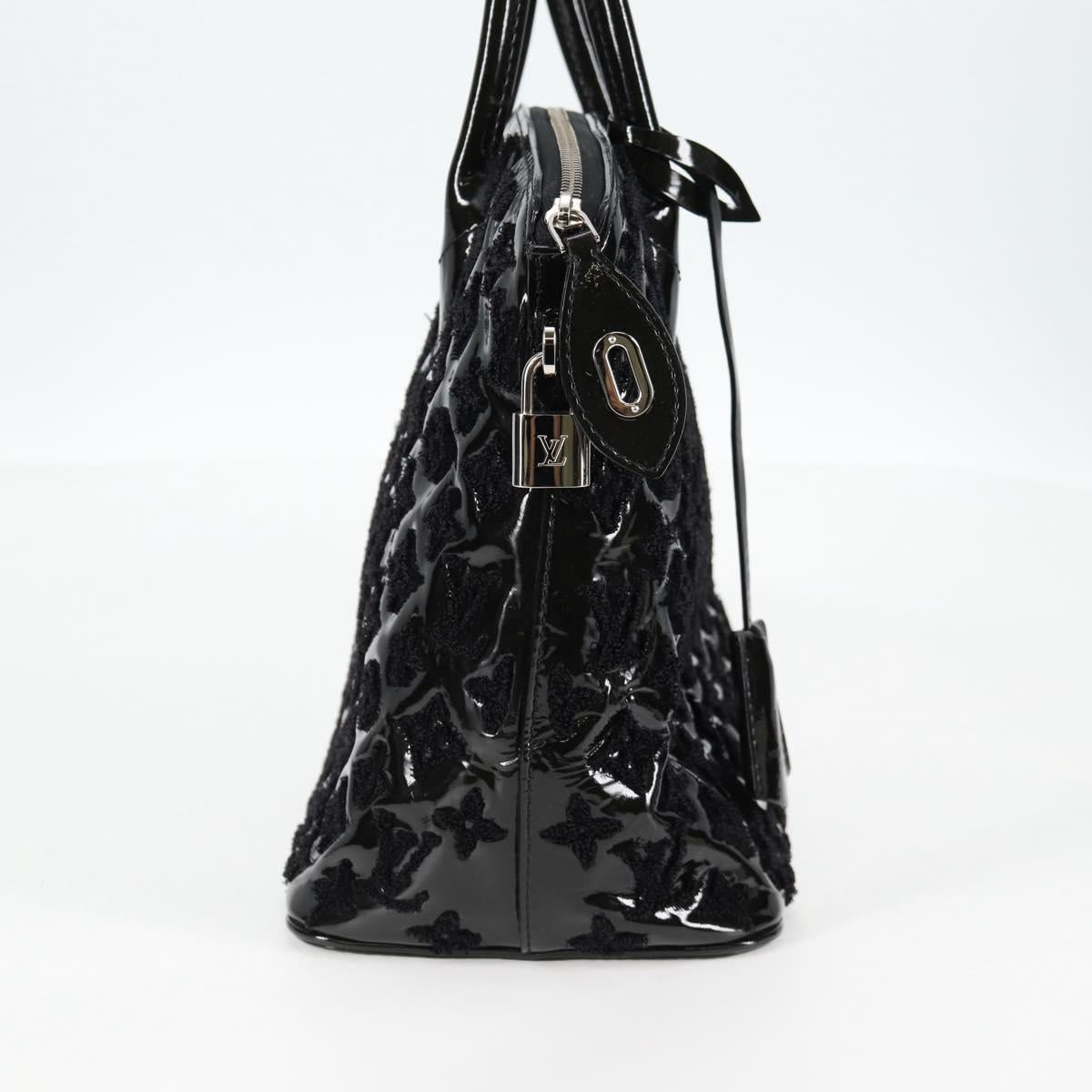 LOUIS VUITTON Monogram Fashion Lockit Booklet Hand Bag Black LV Auth yk19091V