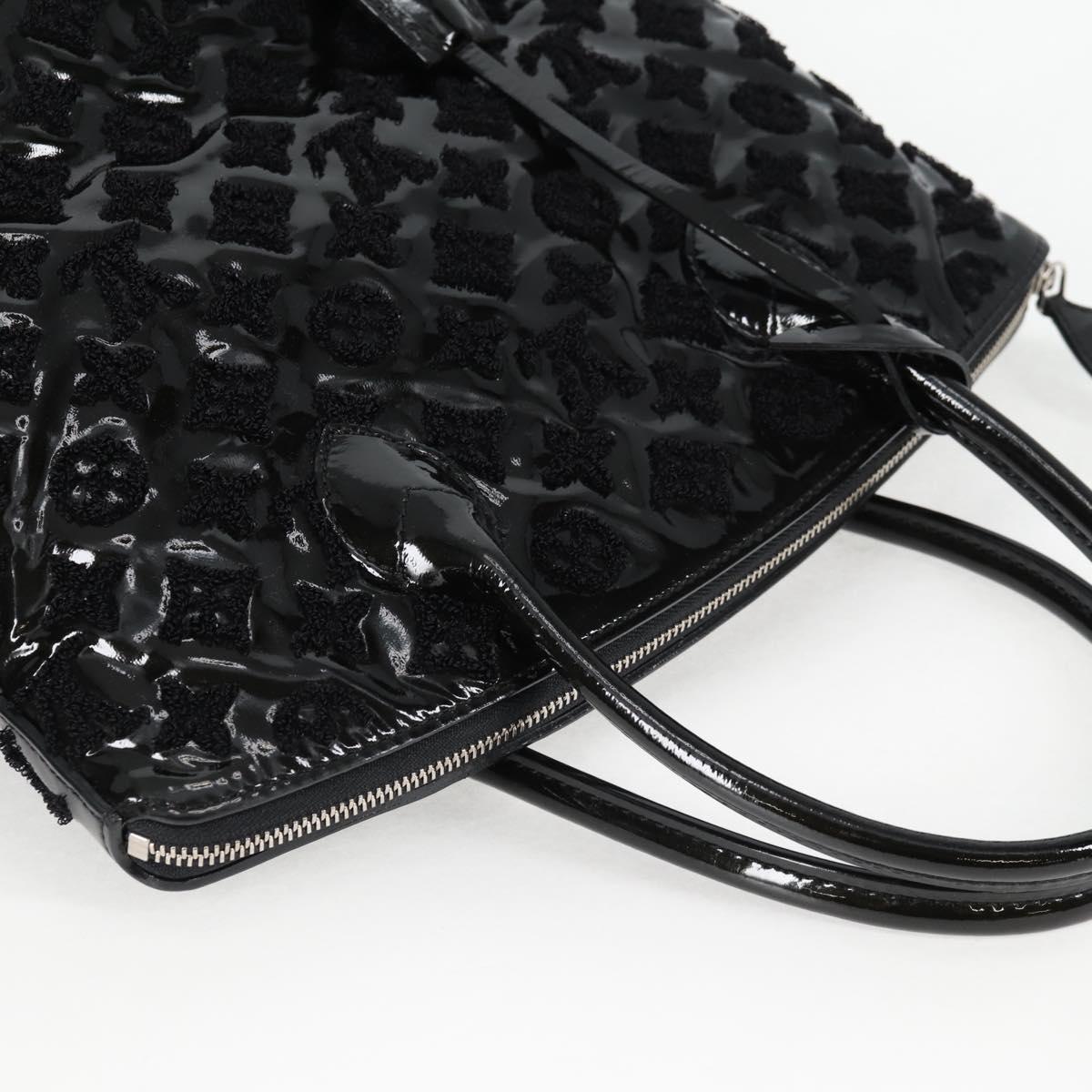 LOUIS VUITTON Monogram Fashion Lockit Booklet Hand Bag Black LV Auth yk19091V