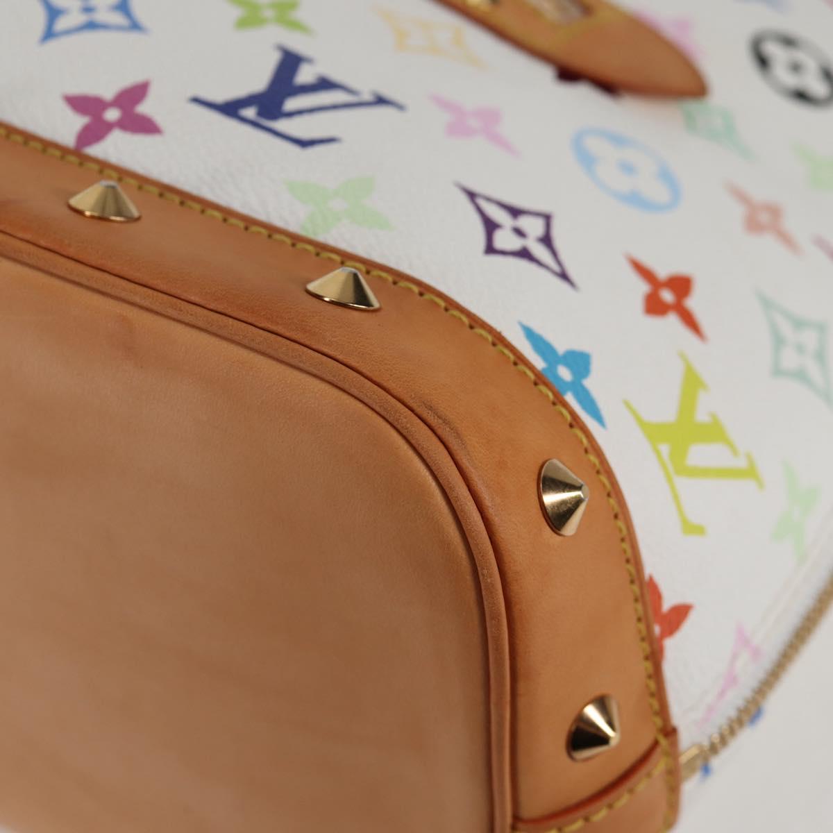 LOUIS VUITTON Monogram Multicolor Alma Hand Bag White M92647 LV Auth yk19104A
