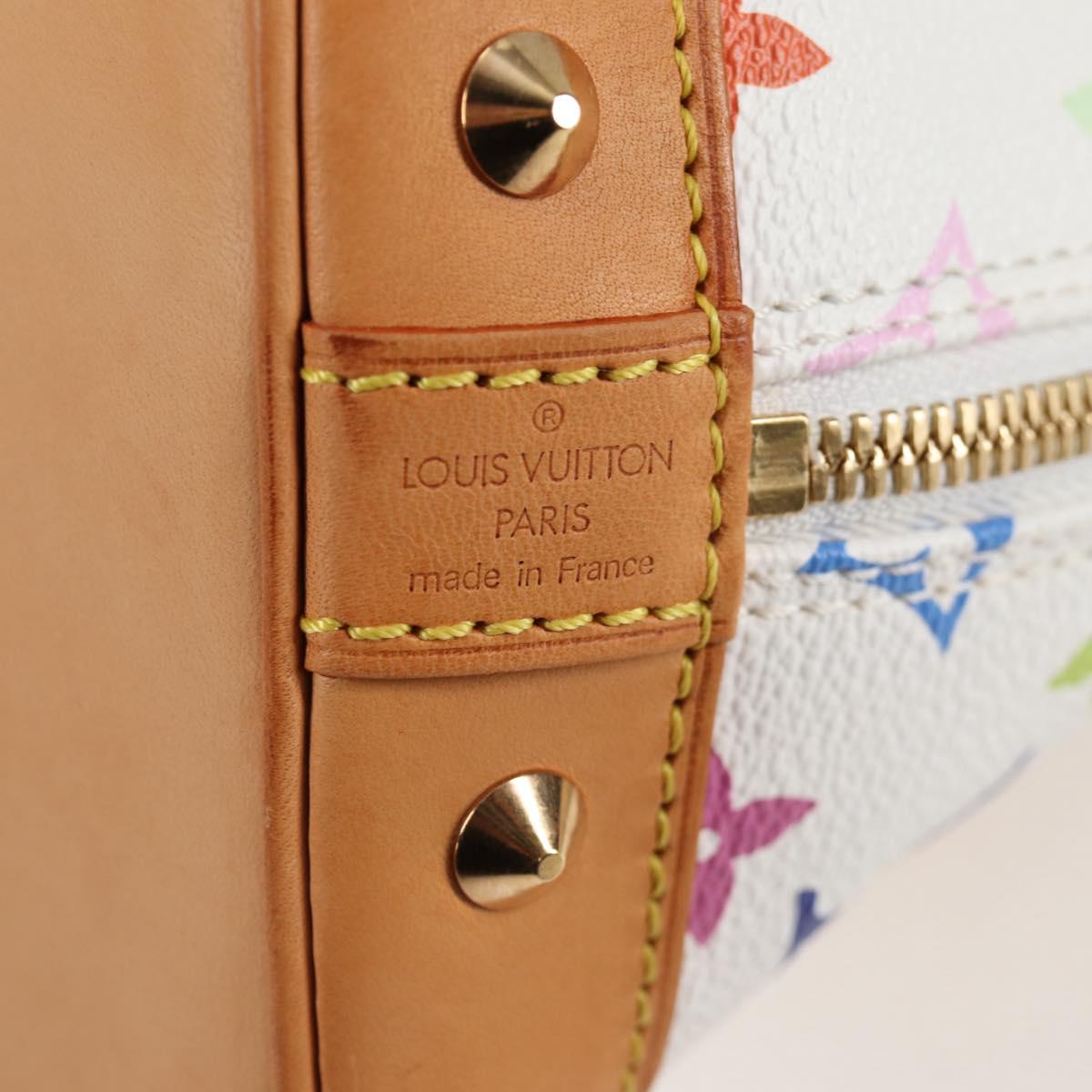 LOUIS VUITTON Monogram Multicolor Alma Hand Bag White M92647 LV Auth yk19104A