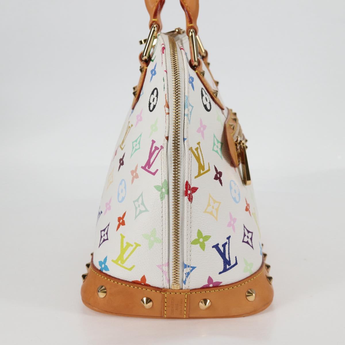 LOUIS VUITTON Monogram Multicolor Alma Hand Bag White M92647 LV Auth yk19104A