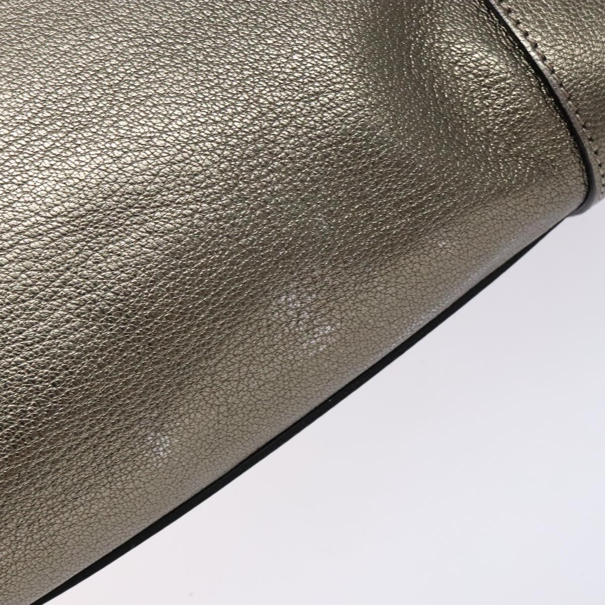 LOEWE Anagram Americana 28 Hand Bag Leather Gold Auth yk19108