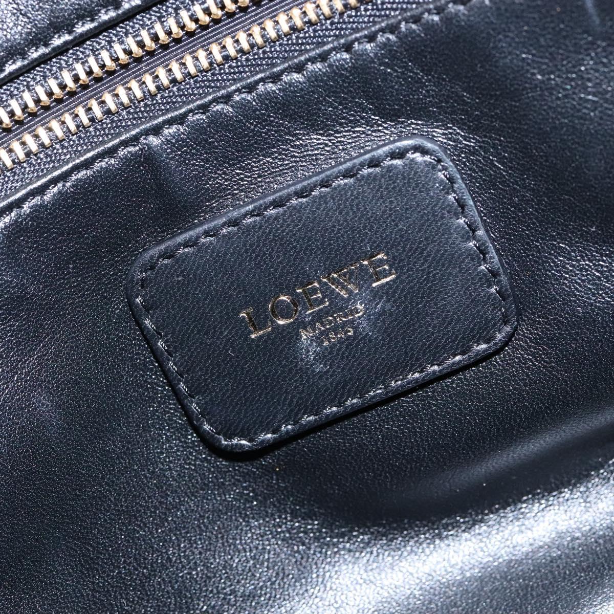 LOEWE Anagram Americana 28 Hand Bag Leather Gold Auth yk19108