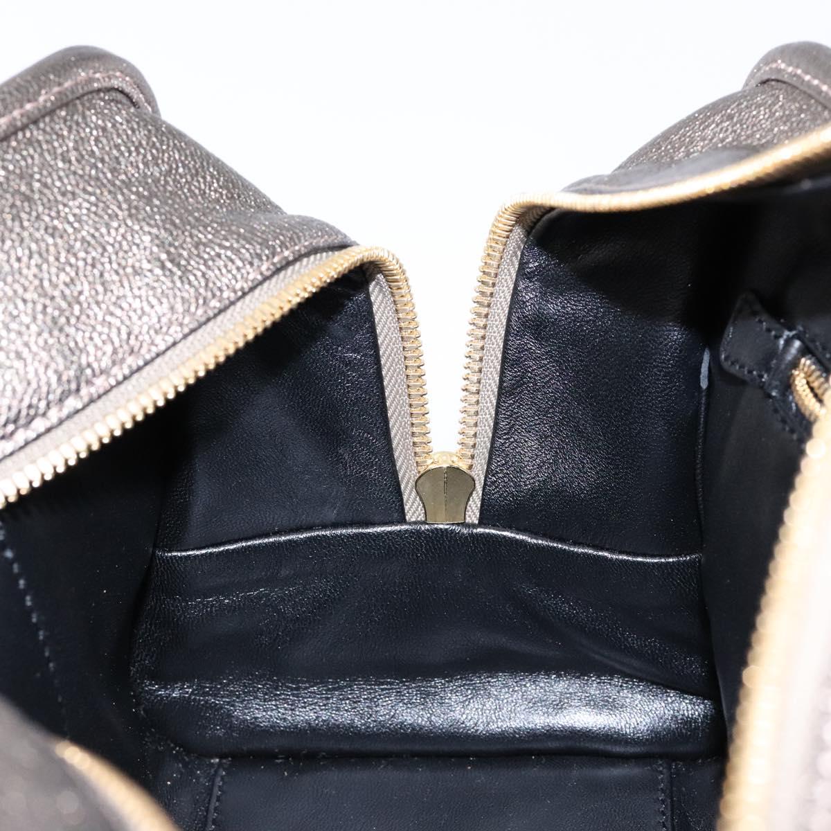 LOEWE Anagram Americana 28 Hand Bag Leather Gold Auth yk19108