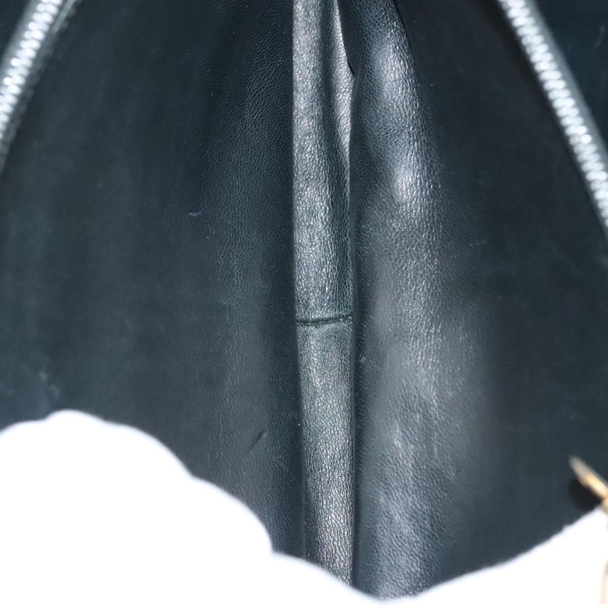 CELINE Horse Carriage Shoulder Bag Leather Black Gold Auth yk19109