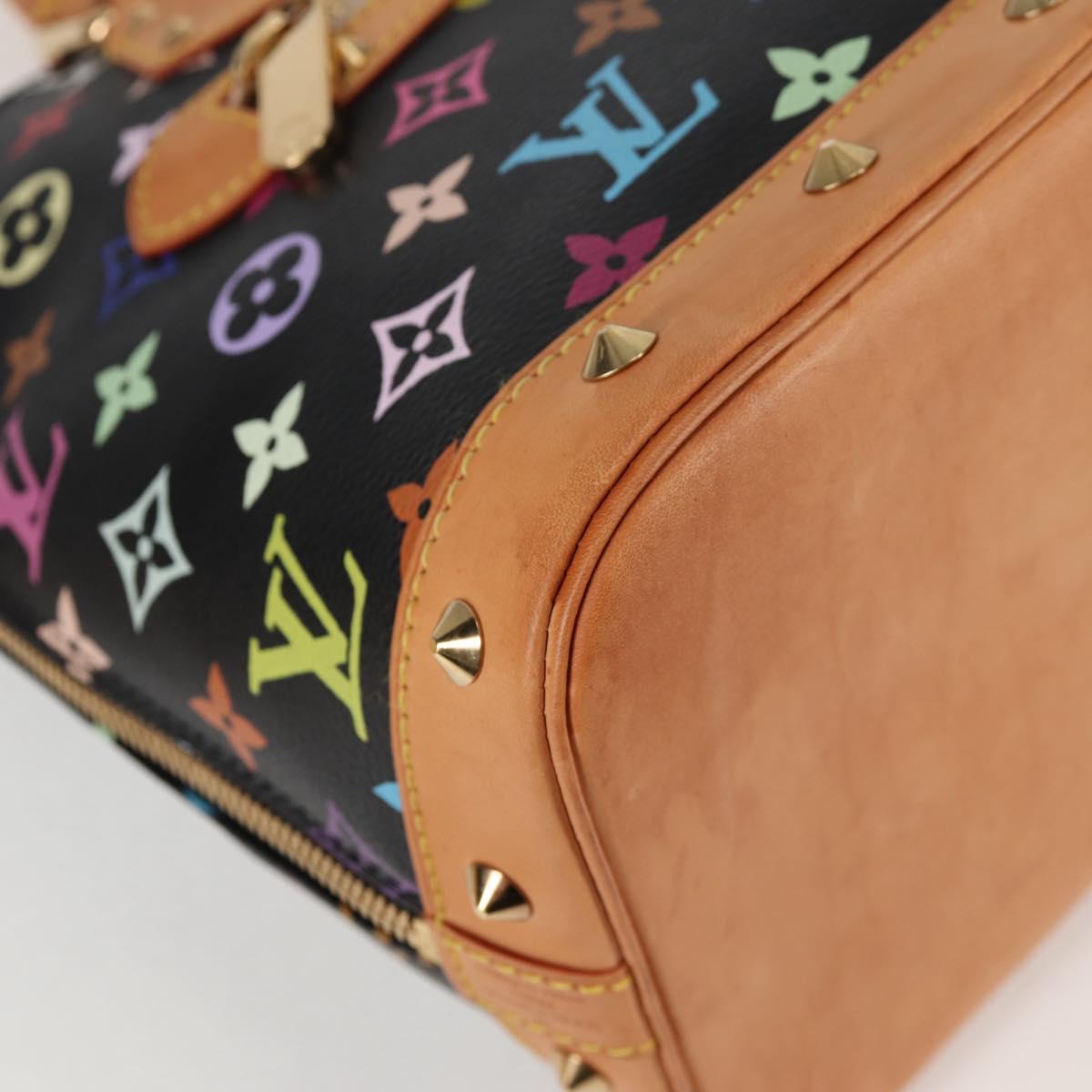 LOUIS VUITTON Monogram Multicolor Alma Hand Bag Black M92646 LV Auth yk19113A