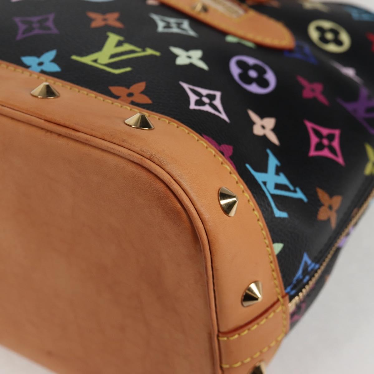 LOUIS VUITTON Monogram Multicolor Alma Hand Bag Black M92646 LV Auth yk19113A