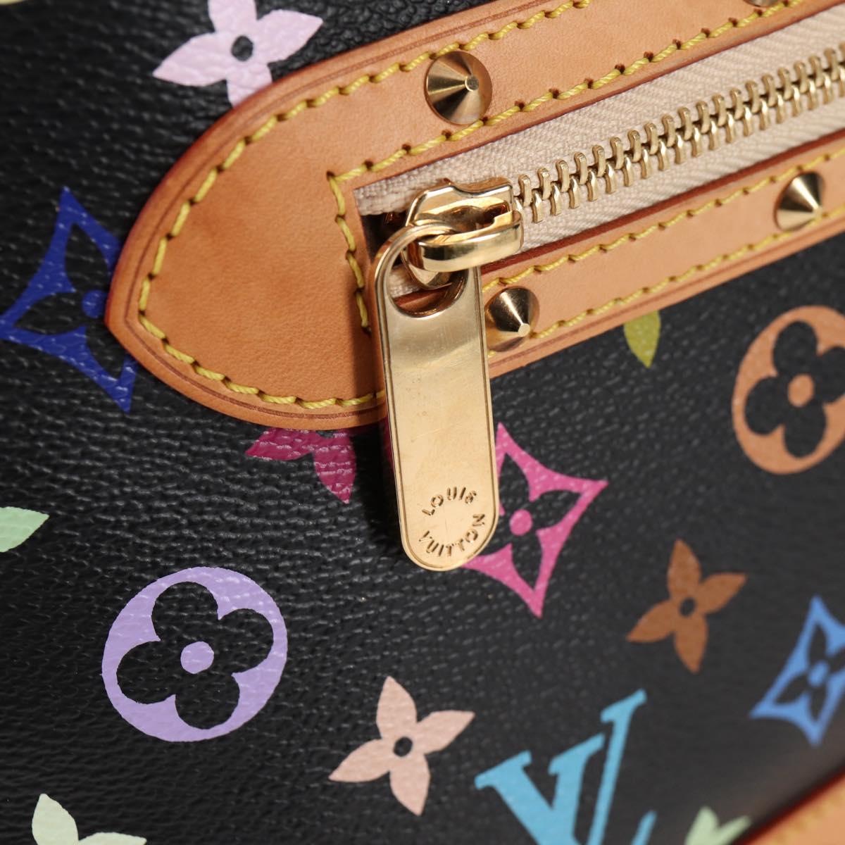 LOUIS VUITTON Monogram Multicolor Alma Hand Bag Black M92646 LV Auth yk19113A