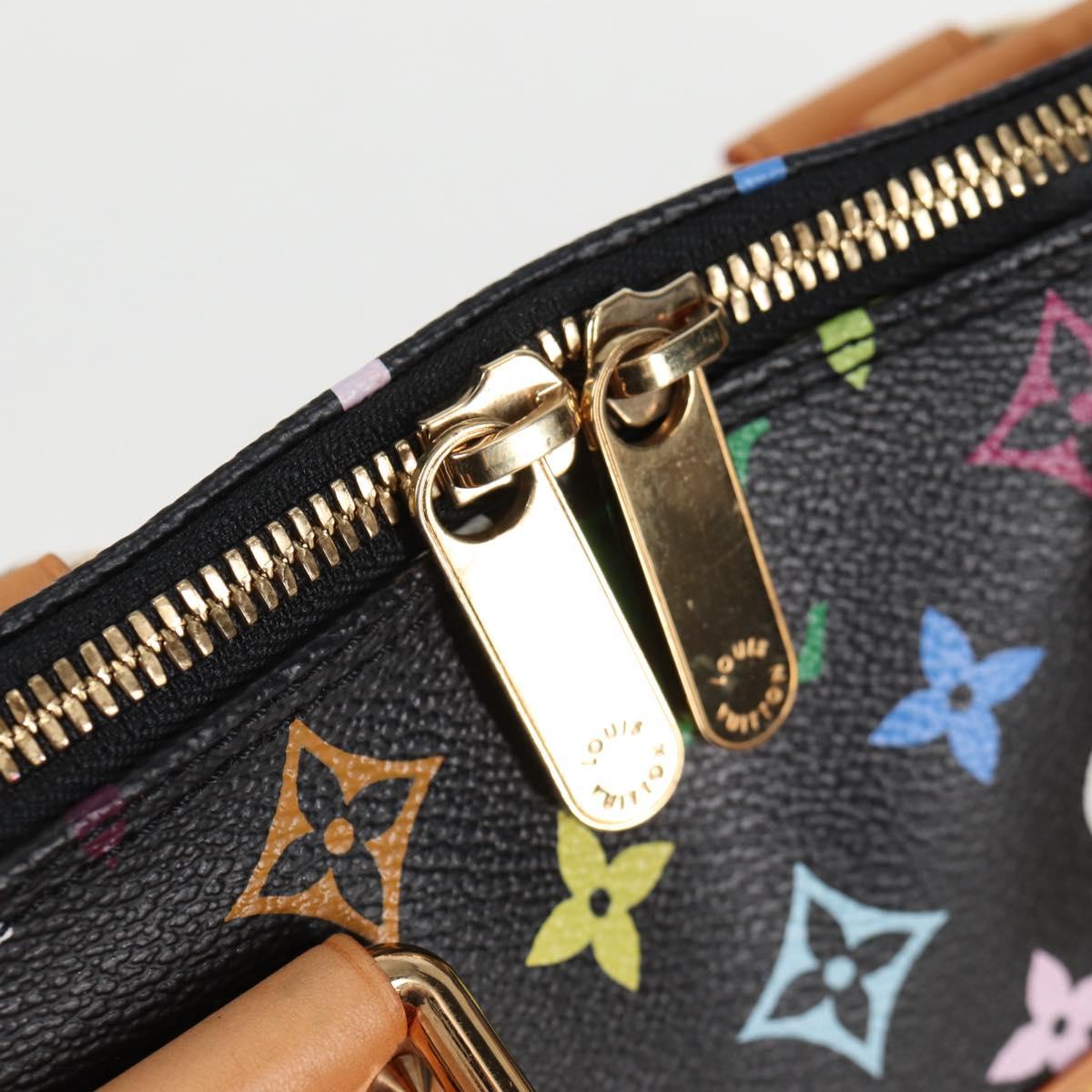 LOUIS VUITTON Monogram Multicolor Alma Hand Bag Black M92646 LV Auth yk19113A