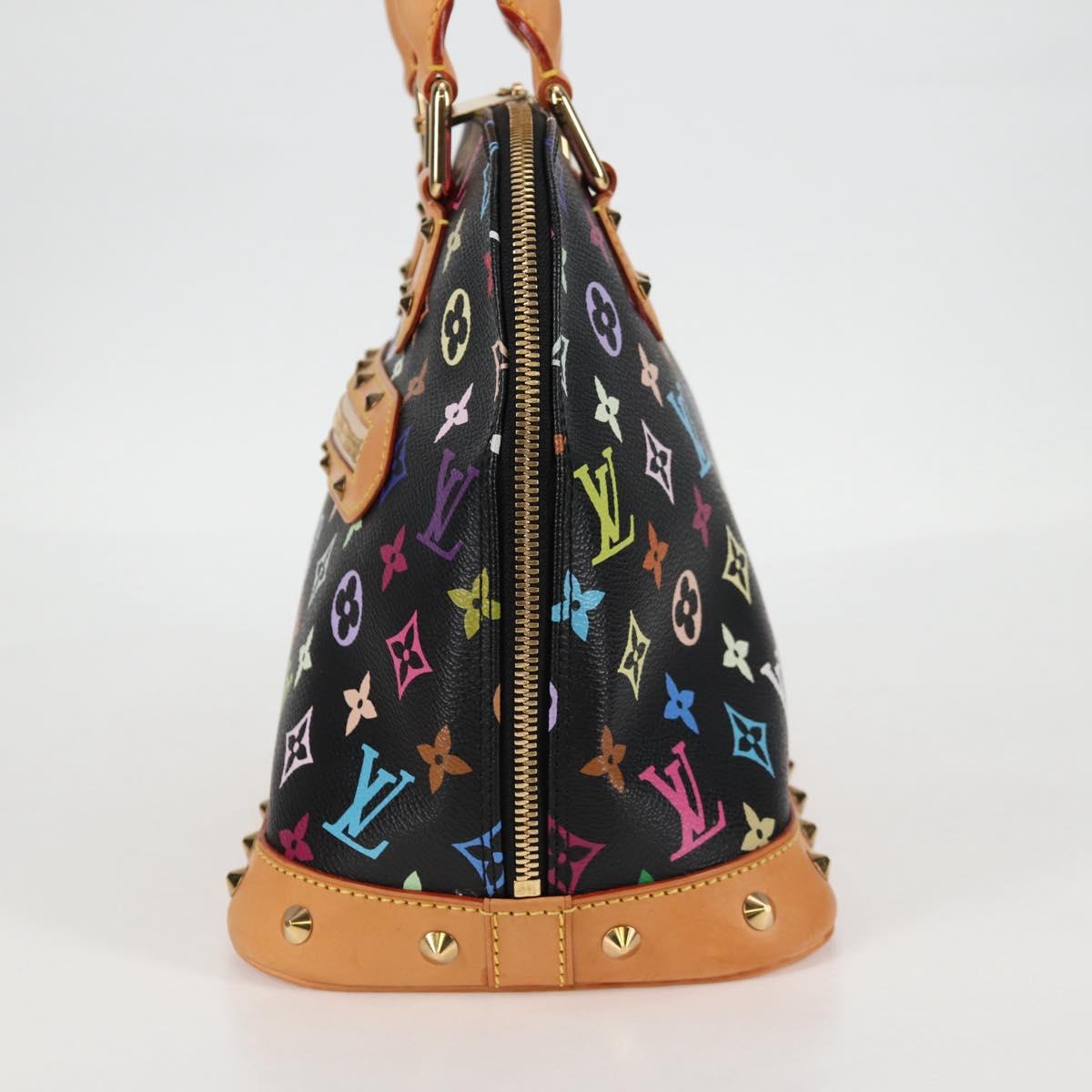 LOUIS VUITTON Monogram Multicolor Alma Hand Bag Black M92646 LV Auth yk19113A