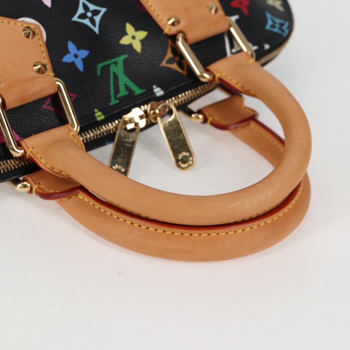 LOUIS VUITTON Monogram Multicolor Alma Hand Bag Black M92646 LV Auth yk19113A