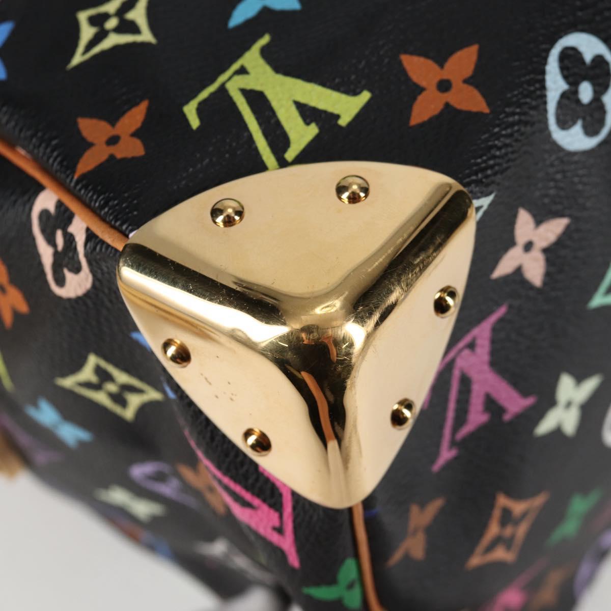 LOUIS VUITTON Monogram Multicolor Speedy 30 Hand Bag Black M92642 Auth yk19115V