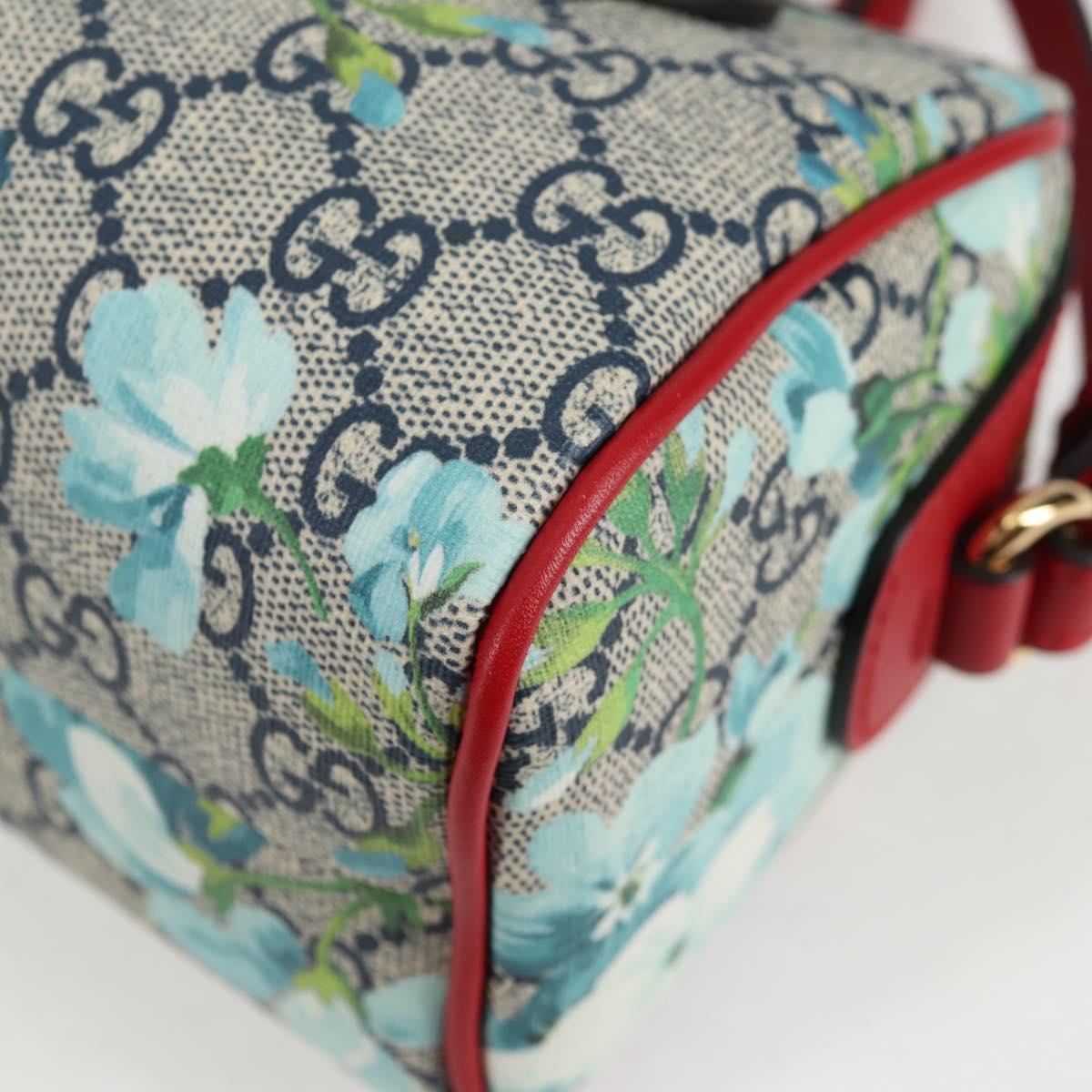 GUCCI GG Supreme Blooms Boston Bag PVC Outlet 2way Red Gold 546312 Auth yk19119A