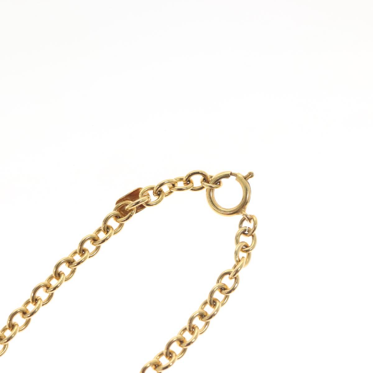 CHANEL 5 COCO Mark Necklace metal Gold CC Auth yk19124