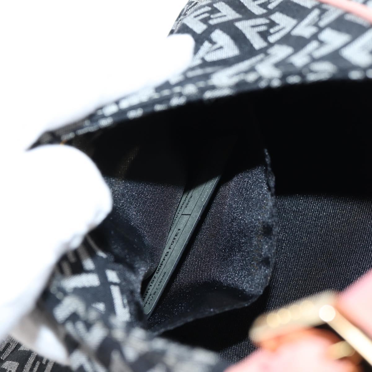 FENDI Zucchino Canvas Hand Bag Black Gold Auth yk19129A