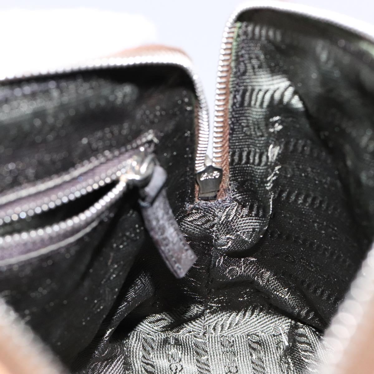 PRADA Hand Bag Leather Beige Auth yk19150