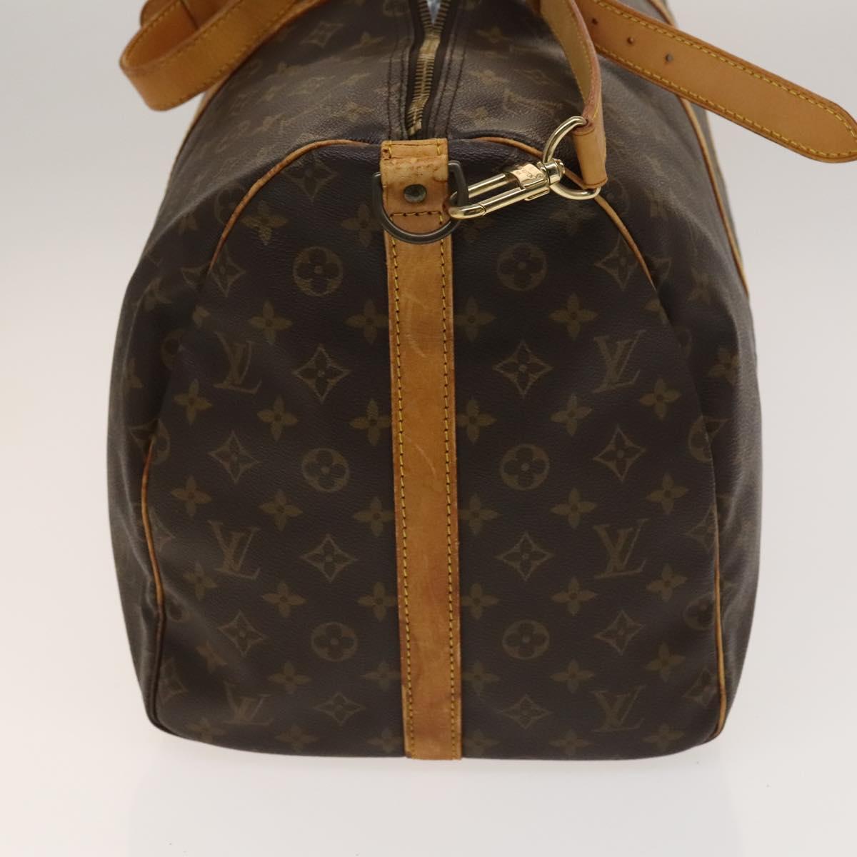 LOUIS VUITTON Monogram Keepall Bandouliere 55 Boston Bag M41414 LV Auth yk19151