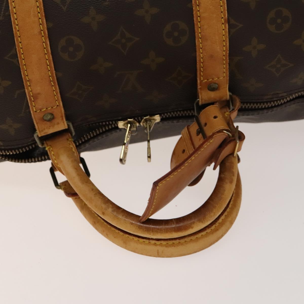 LOUIS VUITTON Monogram Keepall Bandouliere 55 Boston Bag M41414 LV Auth yk19151