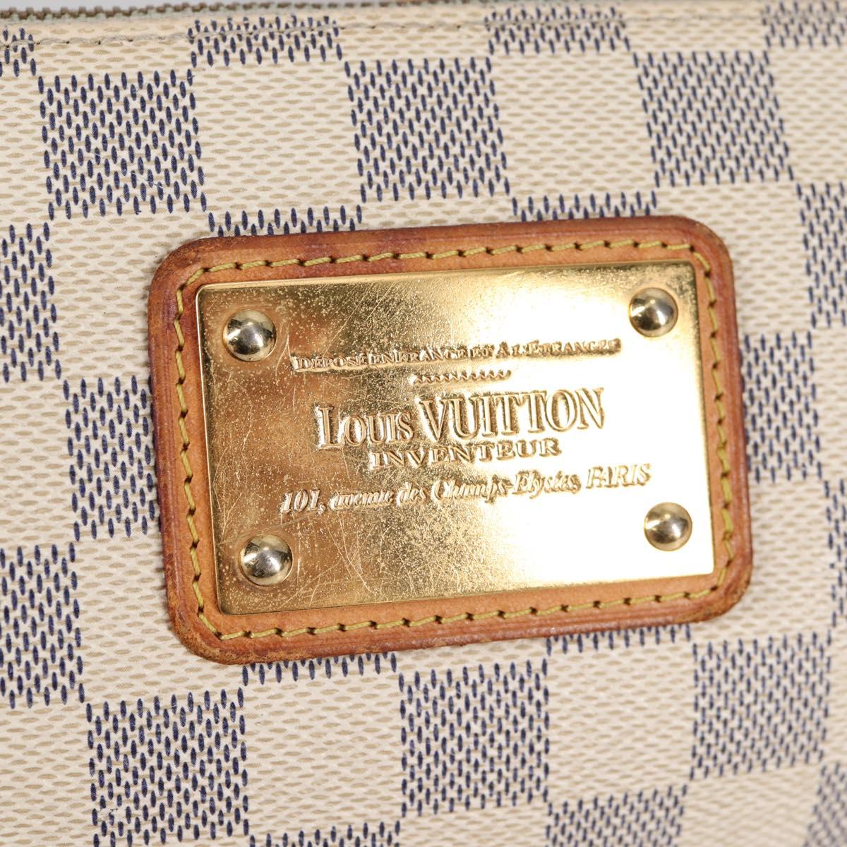 LOUIS VUITTON Damier Azur Eva Shoulder Bag 2way N55214 LV Auth yk19187